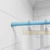 Карниз для ванной 110-205 голубой с кольцами Комфорт